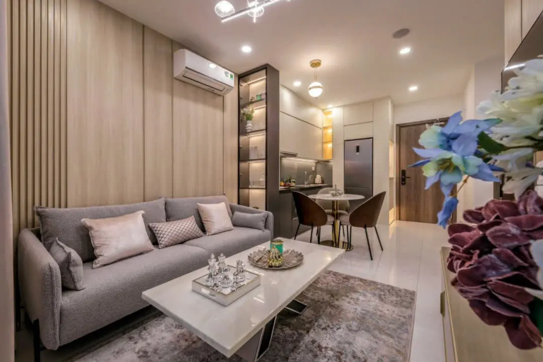 Không gian phòng khách nhà mẫu