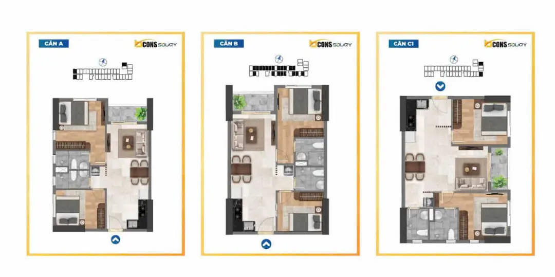 Chi tiết layout từng loại căn