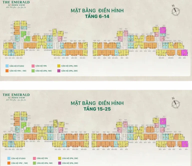 Mặt bằng tổng quan The Emerald Garden View, dự án căn hộ tại TP.HCM.