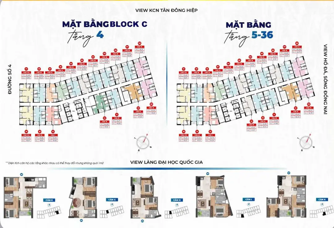 Mặt bằng block C Bcons Solary