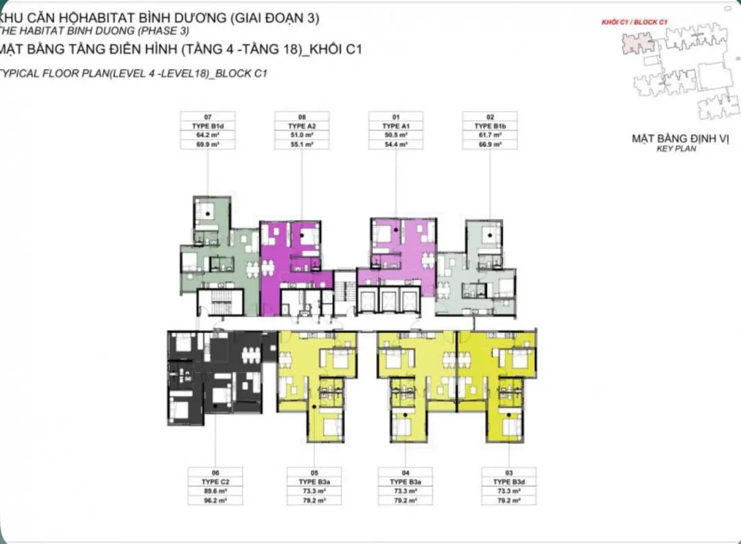 Mặt bằng Block C1