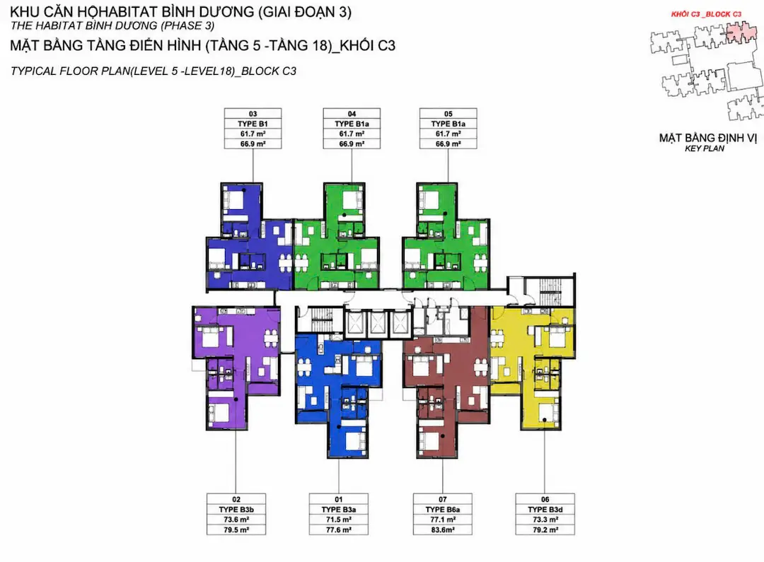 Mặt bằng Block C3 The Habitat