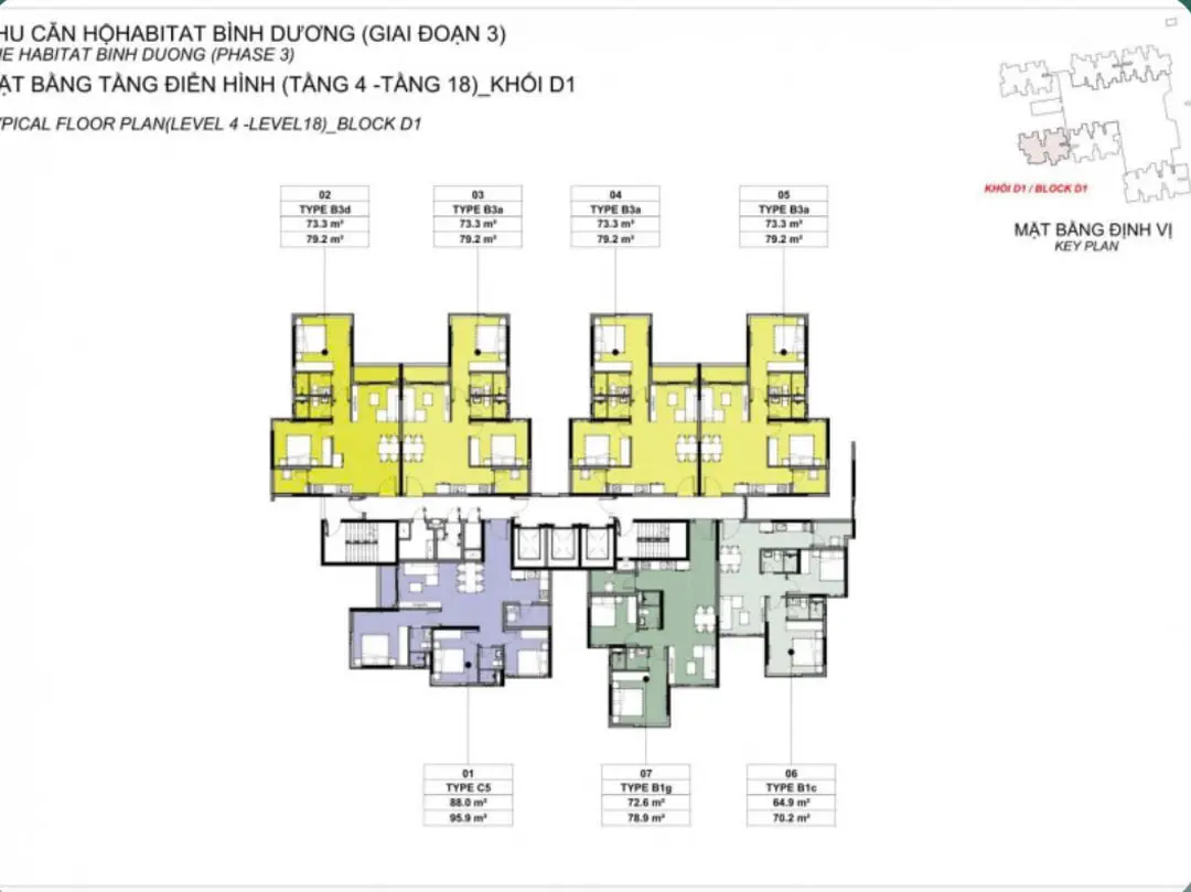 Mặt bằng Block D1