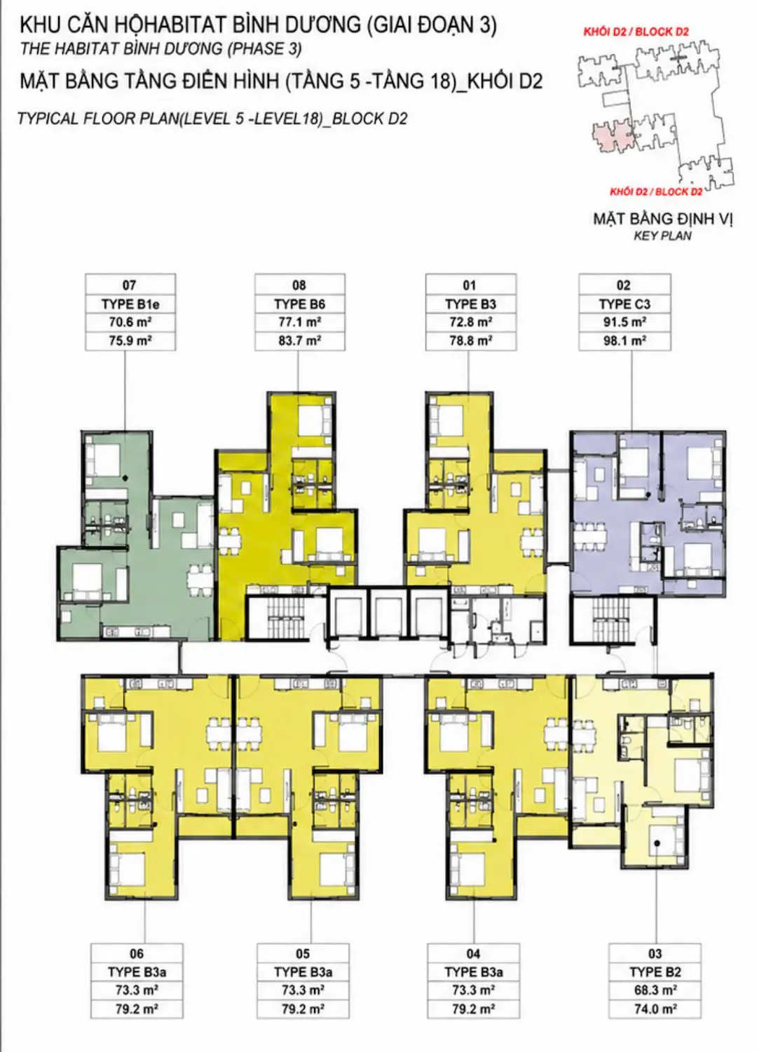 Mặt bằng Block D2 The Habitat