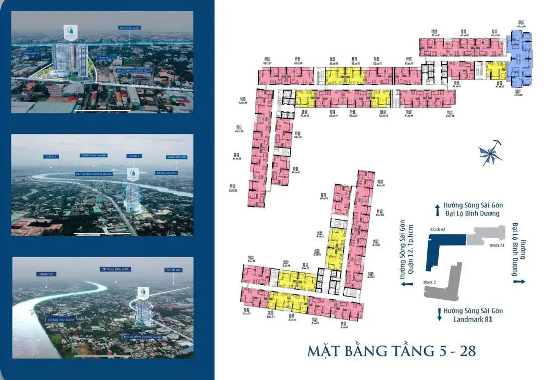 Mặt bằng điển hình căn hộ The Rivana
