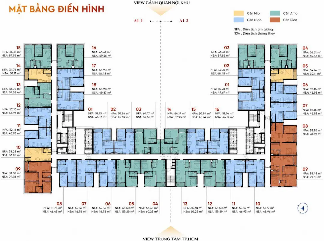 Mặt bằng tổng thể Monrei Sài Gòn Nguyễn Thị Minh Khai