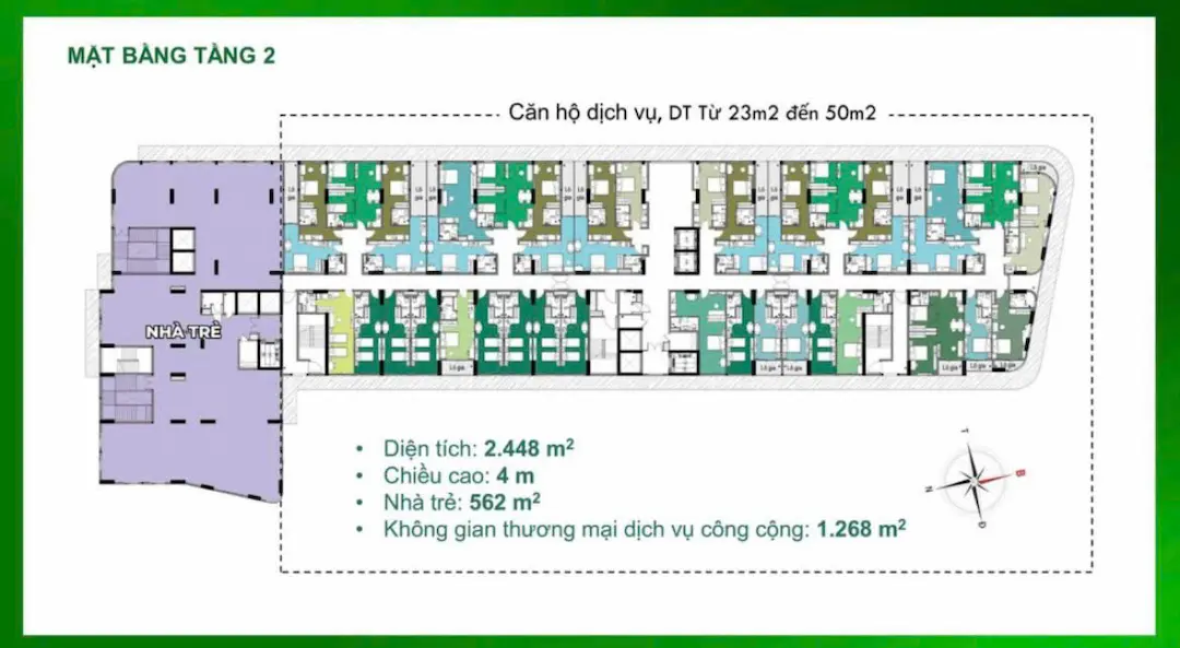 Mặt Bằng Bcons Green Diamond: Phân Tích Chi Tiết 2026 2 Mặt bằng tầng 2 Bcons Green Diamond