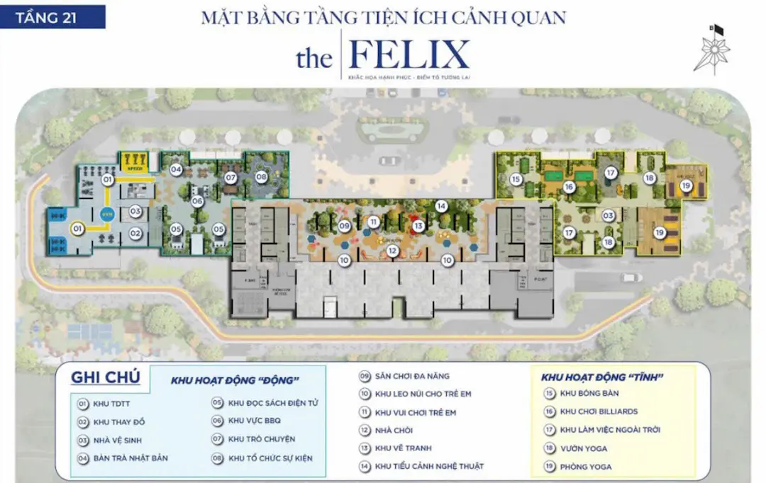 Mặt bằng tầng 21 The Felix
