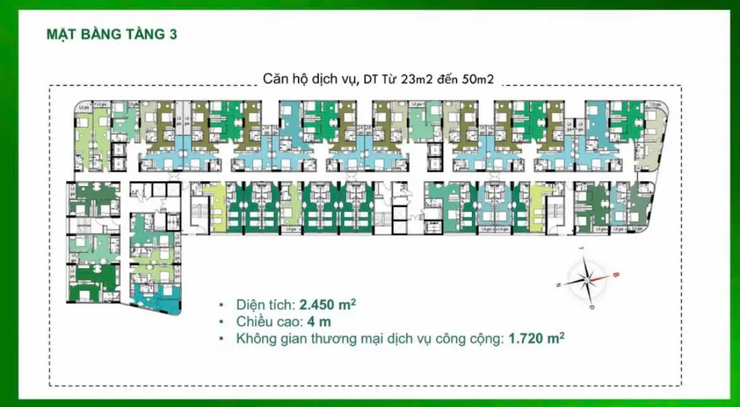 Mặt Bằng Bcons Green Diamond: Phân Tích Chi Tiết 2026 3 Mặt bằng tầng 3 Bcons Green Diamond