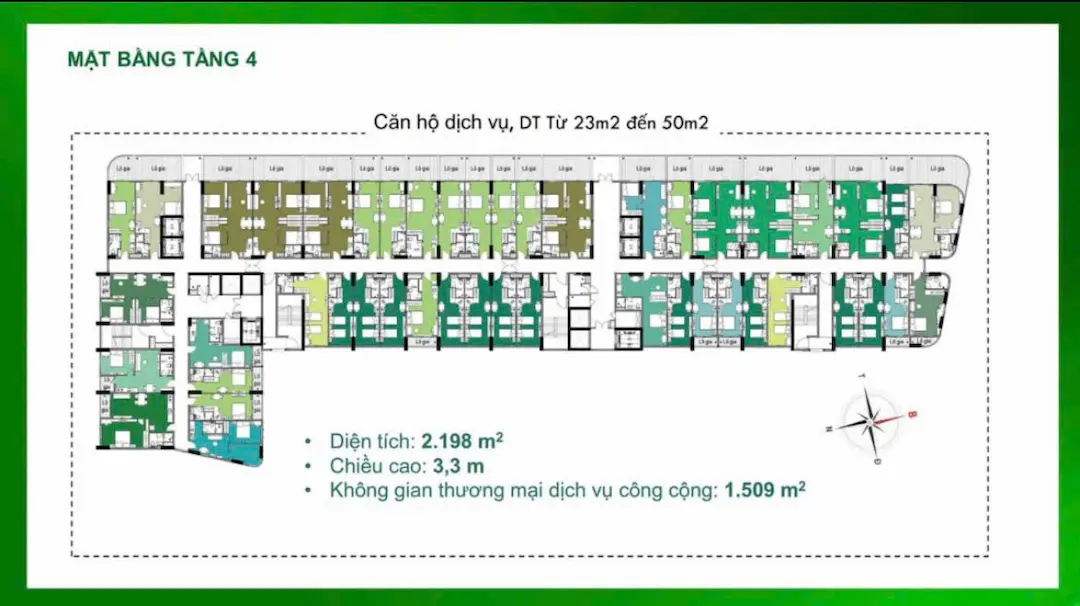 Mặt Bằng Bcons Green Diamond: Phân Tích Chi Tiết 2026 4 Mặt bằng tầng 4 Bcons Green Diamond