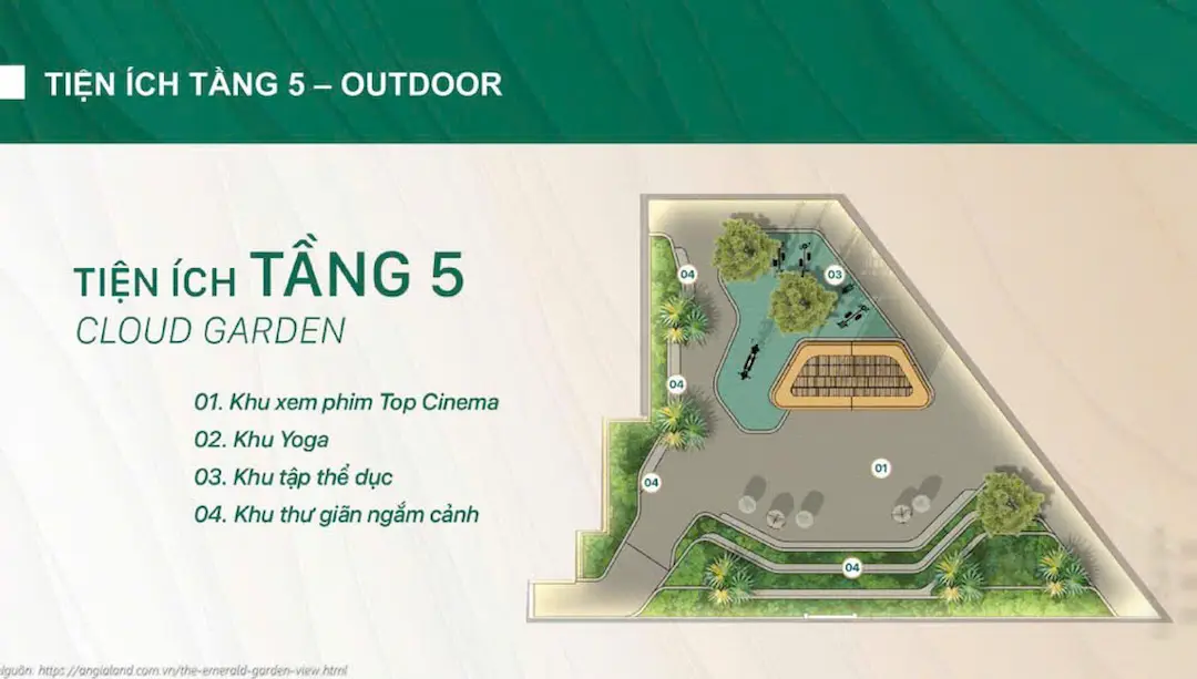 Mặt bằng tầng 5 The Emerald Garden View