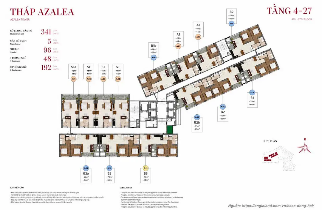 Mặt bằng tháp Azalea Setia Edenia