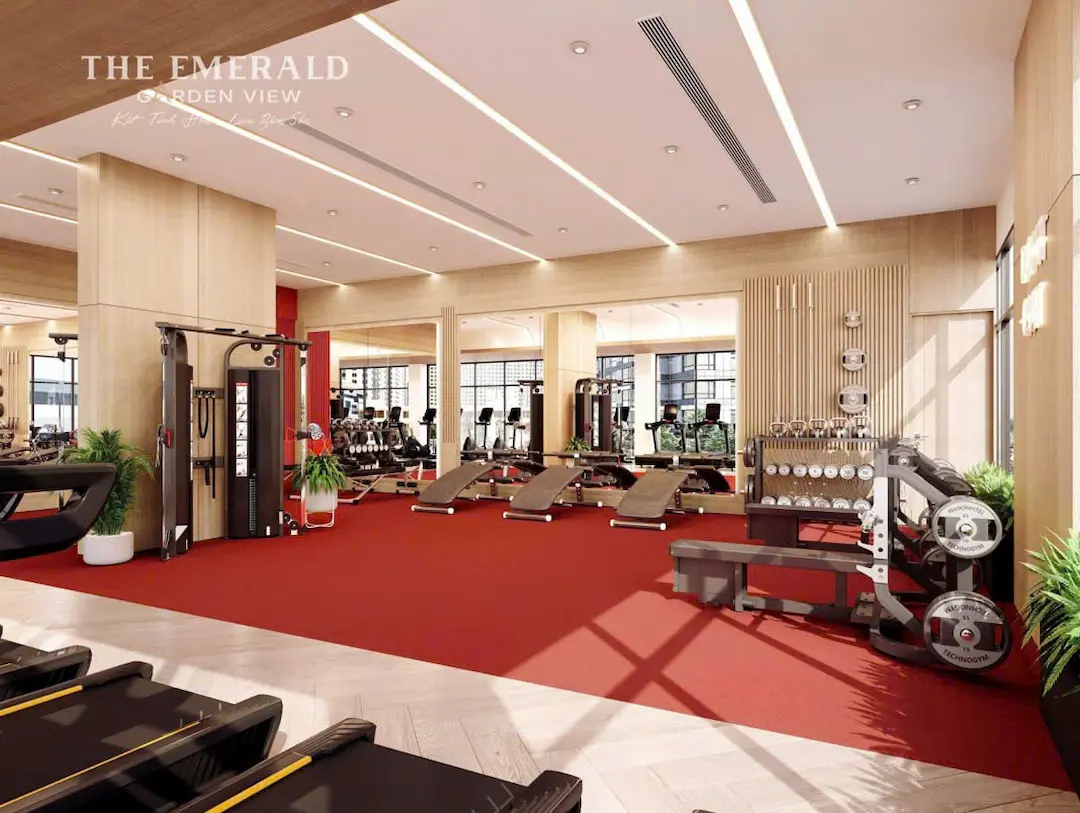 Phòng gym căn hộ The Emerald Garden View