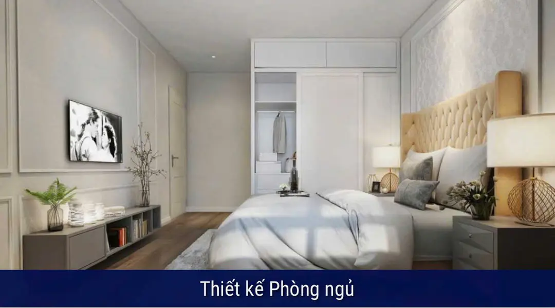 Phòng ngủ mẫu căn hộ The Rivana