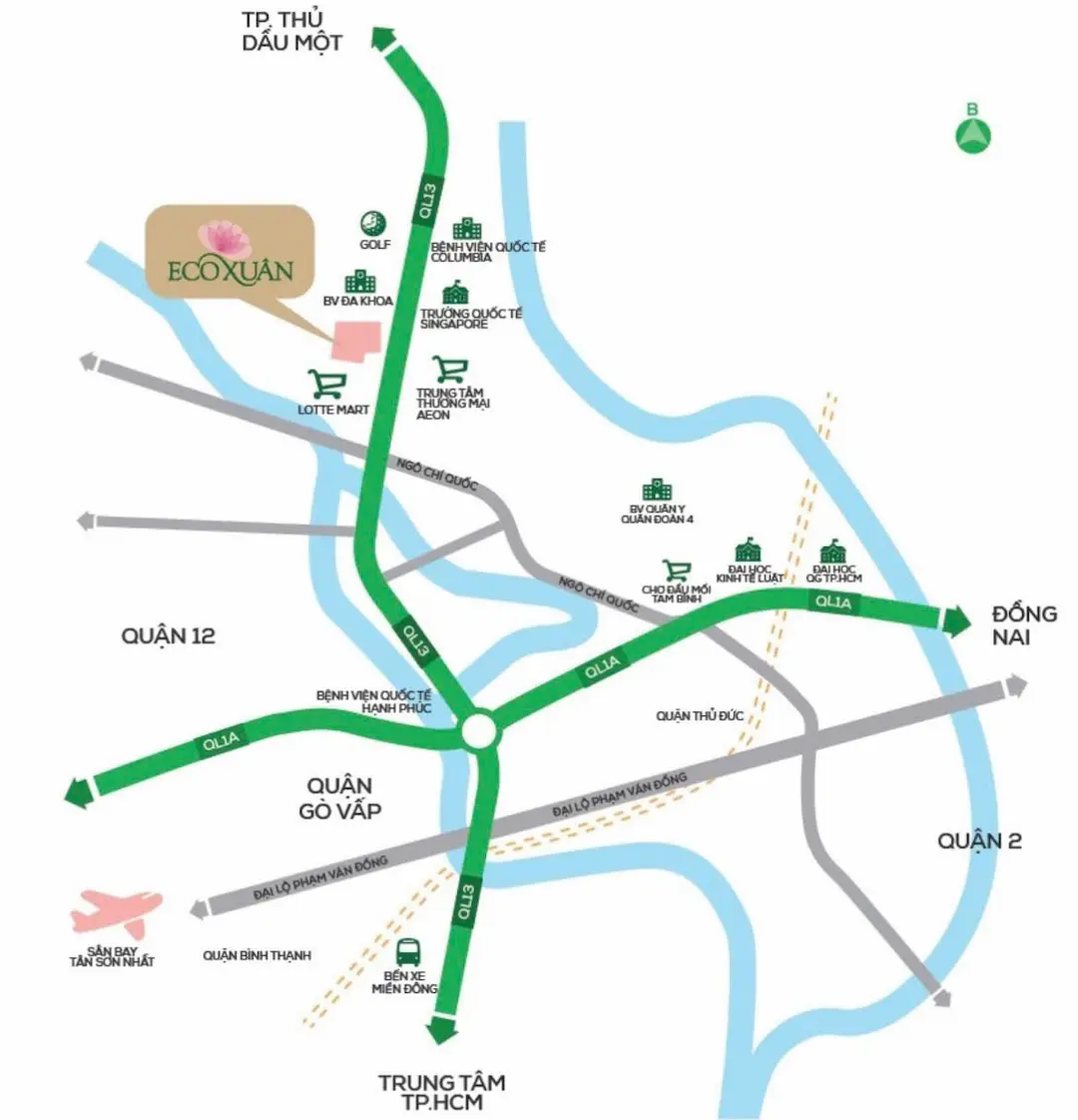 Review vị trí Eco Xuân