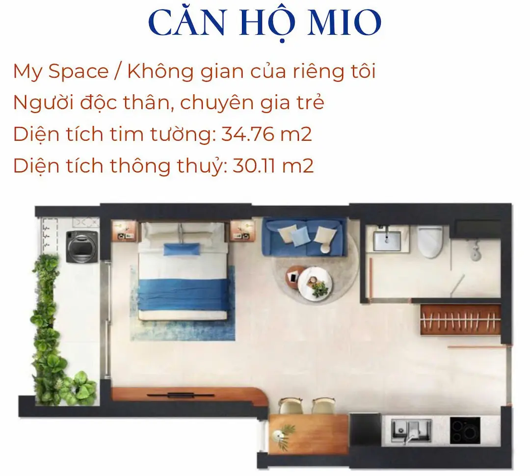 Thiết kế 1PN Monrei Sài Gòn