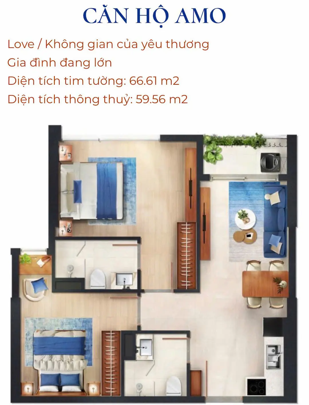 Thiết kế 2PN Monrei Sài Gòn