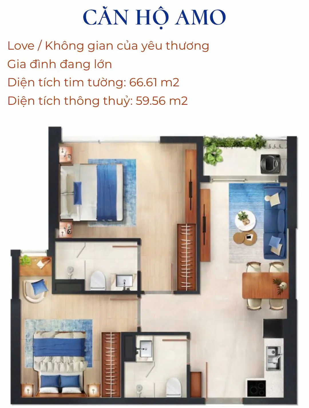 Thiết kế căn hộ Amo Monrei Sài Gòn