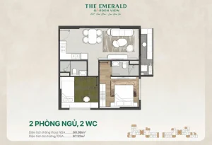 Tổng quan thiết kế dự án The Emerald Garden View, 2 tòa tháp 25 tầng hiện đại.