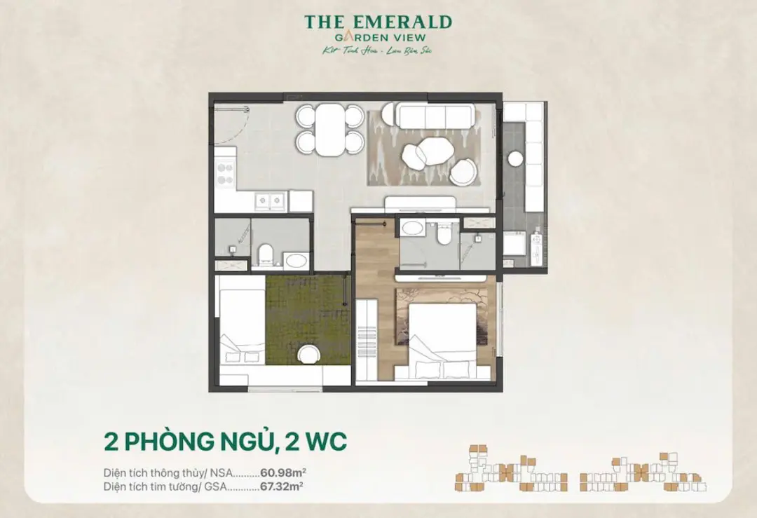Thiết kế The Emerald Garden View tổng quan