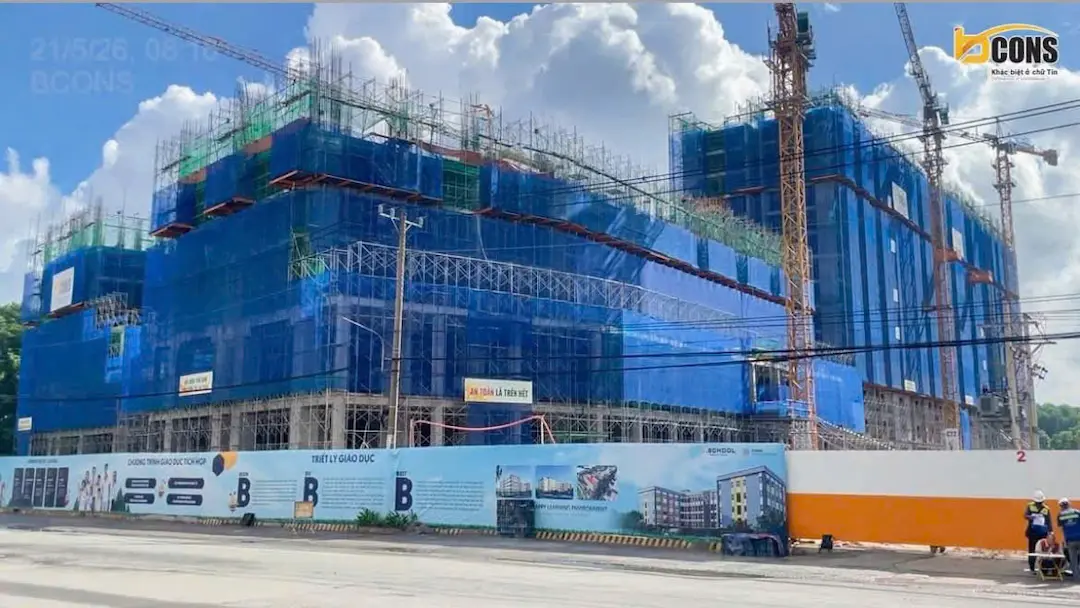 Chung cư Bcons Solary: Giá Gốc 1,5 Tỷ, Sổ Hồng Riêng 3 Tiến độ xây dựng bcons solary