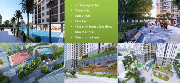 Tiện ích Bcons Green View với công viên và hồ bơi hiện đại