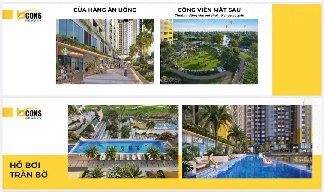 Tiện ích nội khu Bcons New Sky