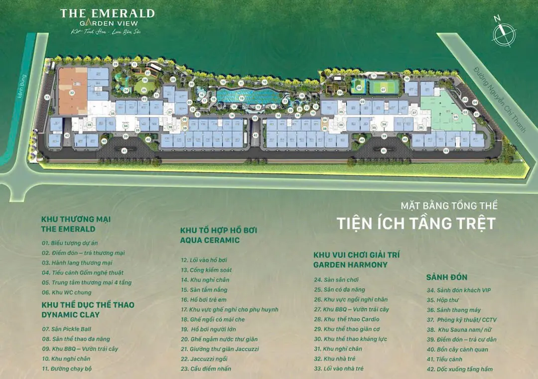 Tiện ích nội khu căn hộ The Emerald Garden View