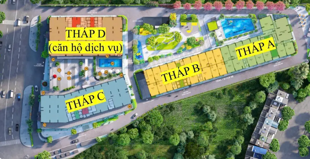 Mặt bằng thiết kế lõi kính vàng