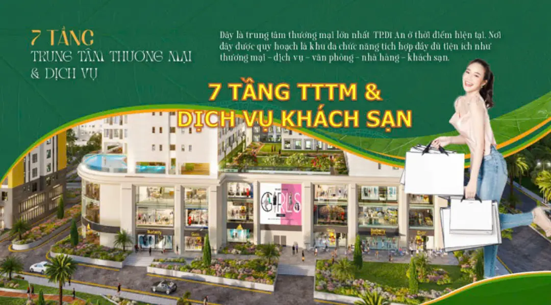 Trung tâm thương mại dự án Bcons Green Emerald