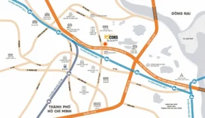Vị trí Bcons Solary mặt tiền đường số 4 Dĩ An