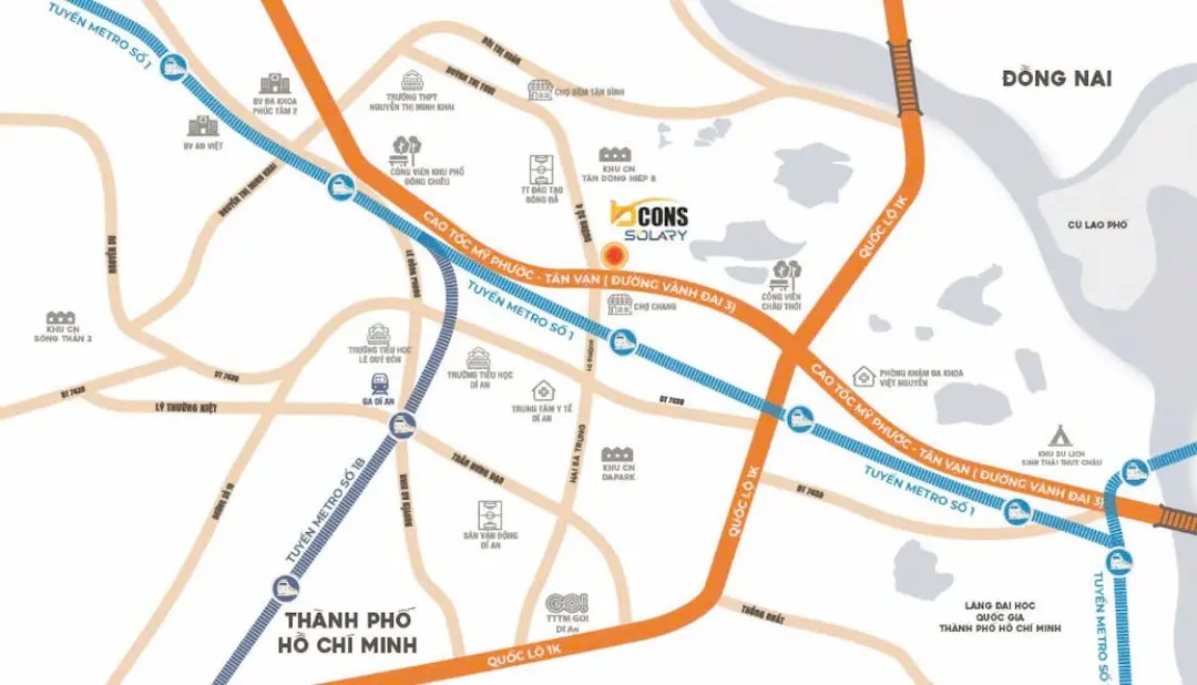 Sơ đồ Vị trí Bcons Solary