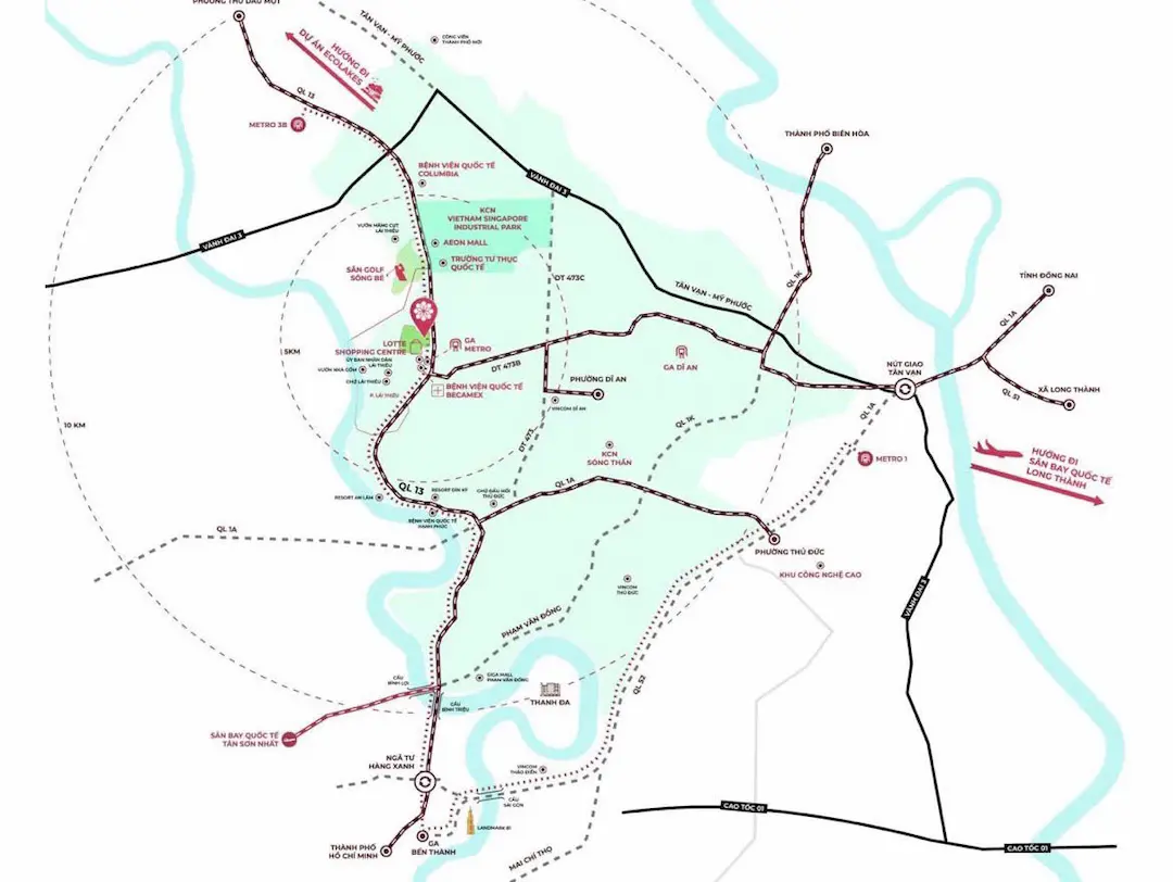 Vị trí Setia Edenia Thuận An