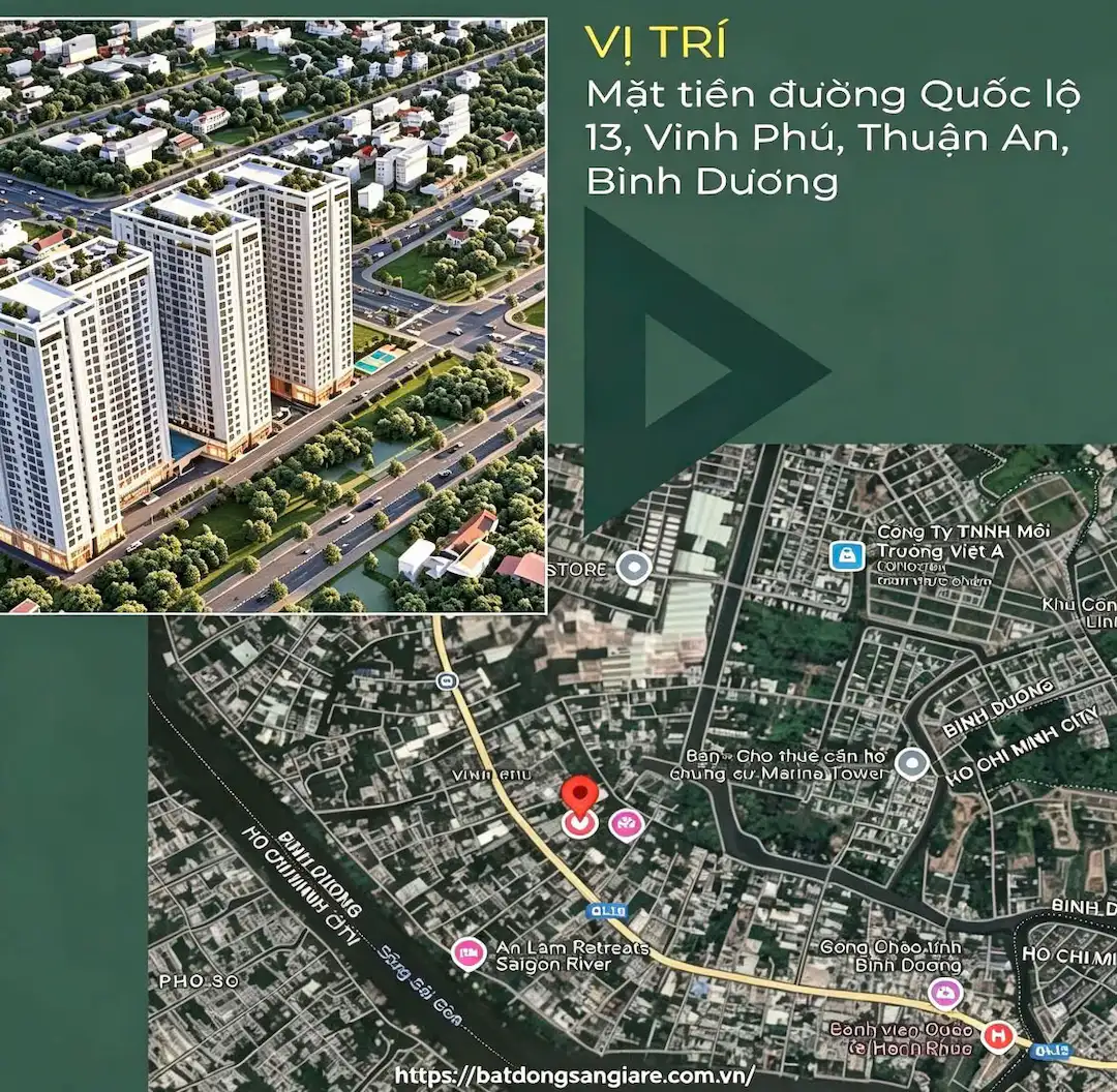 Bản đồ Stown Gateway Thuận An