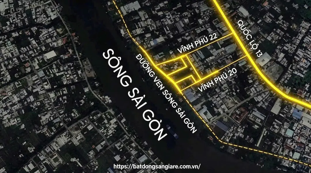 Bản đồ quy hoạch Vị trí A&T Saigon Riverside Thuận An