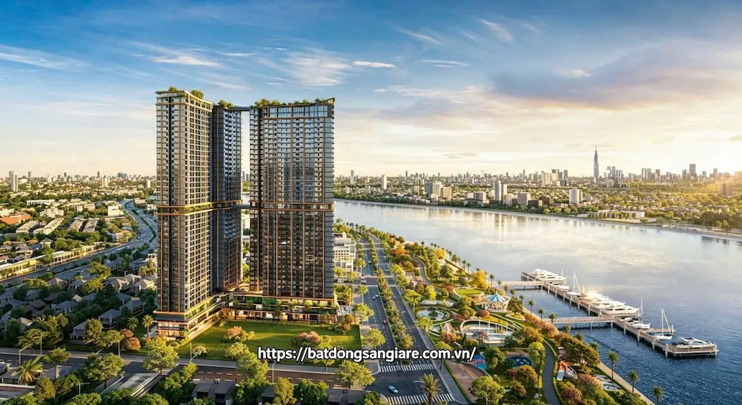 Phối cảnh tổng thể dự án căn hộ A&T Saigon Riverside Thuận An