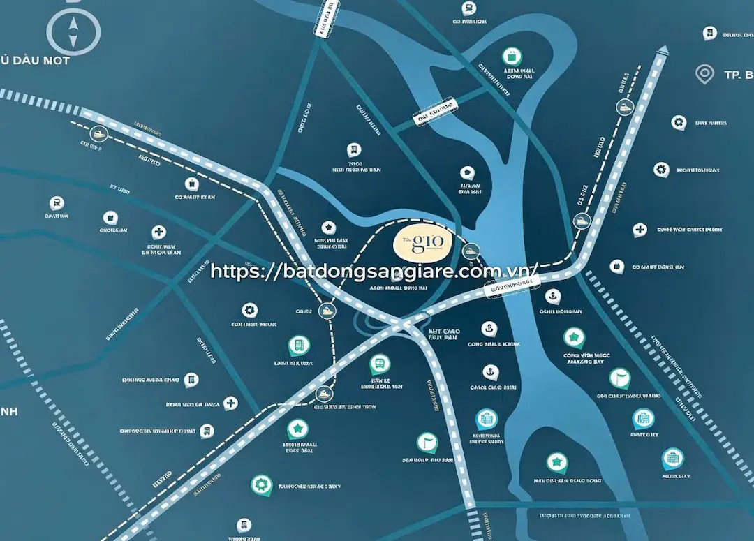 Đánh giá vị trí căn hộ The Gió Riverside Dĩ An