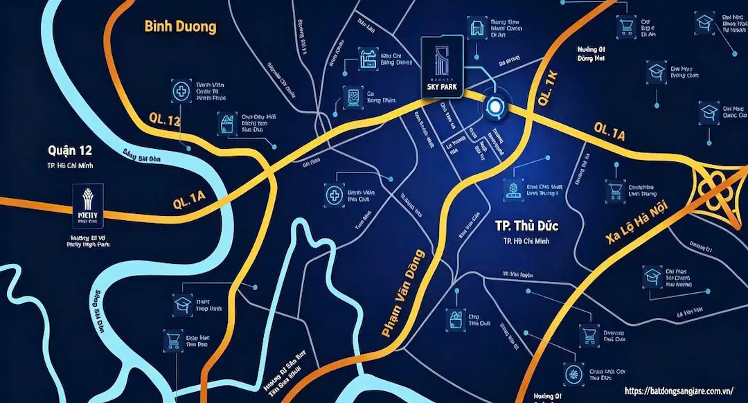 Đánh giá vị trí Picity Sky Park Dĩ An