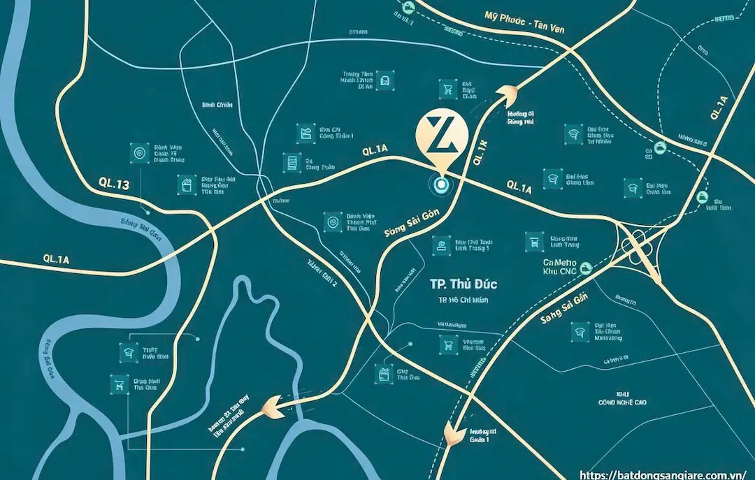Đánh giá vị trí Skyzen Dĩ An