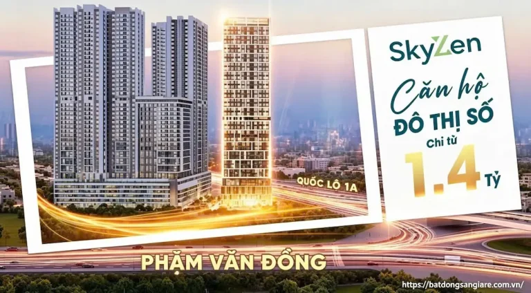 Bảng giá chi tiết căn hộ Skyzen, đa dạng diện tích 31-66m², phù hợp mọi nhu cầu.