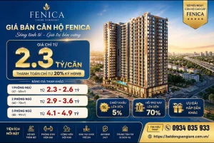 Bảng giá căn hộ Fenica Dĩ An với mức giá cạnh tranh từ 1,7 tỷ đồng/căn, cập nhật theo loại căn hộ và diện tích.