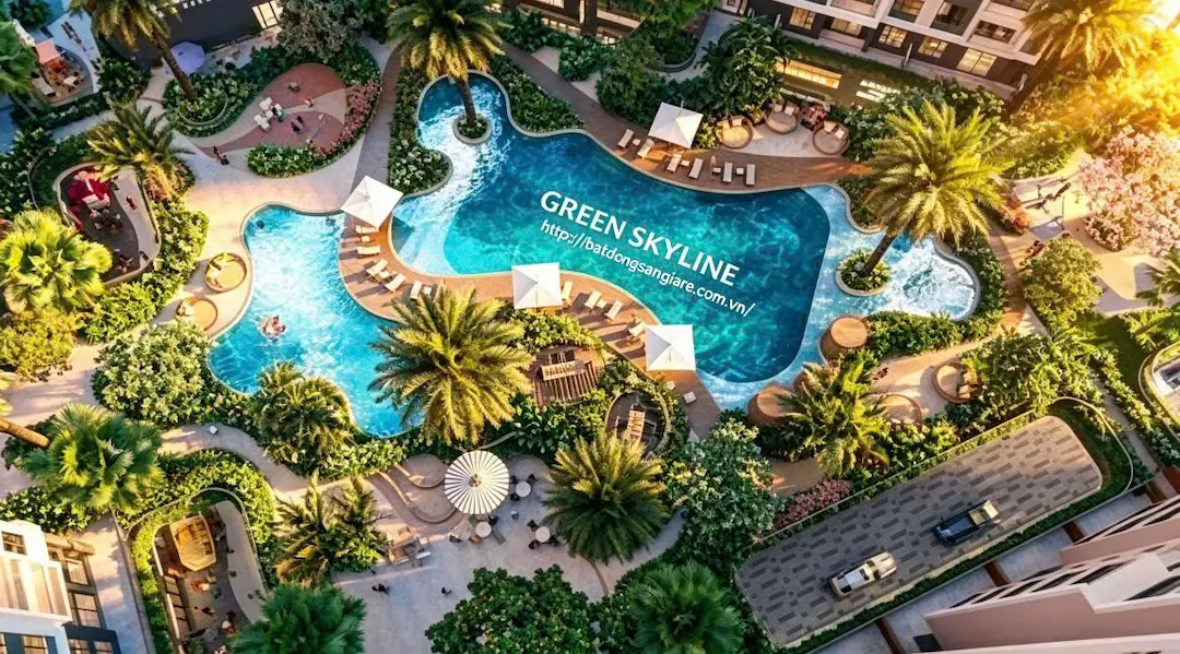 Hồ bơi chung cư Green Skyline