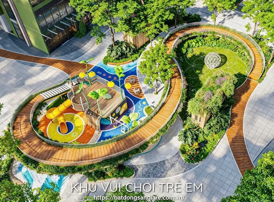 Khu vui chơi trẻ em tại La Pura với thiết bị an toàn