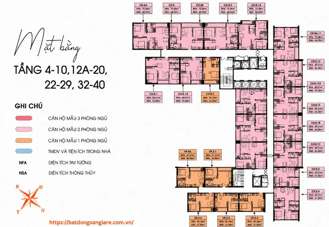 Bản vẽ mặt bằng tổng thể căn hộ Ava Center Bình Dương