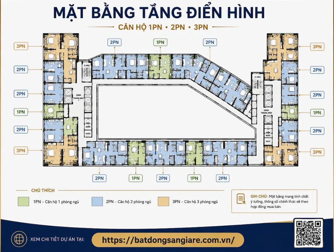 Mặt bằng căn hộ Landmark Residential