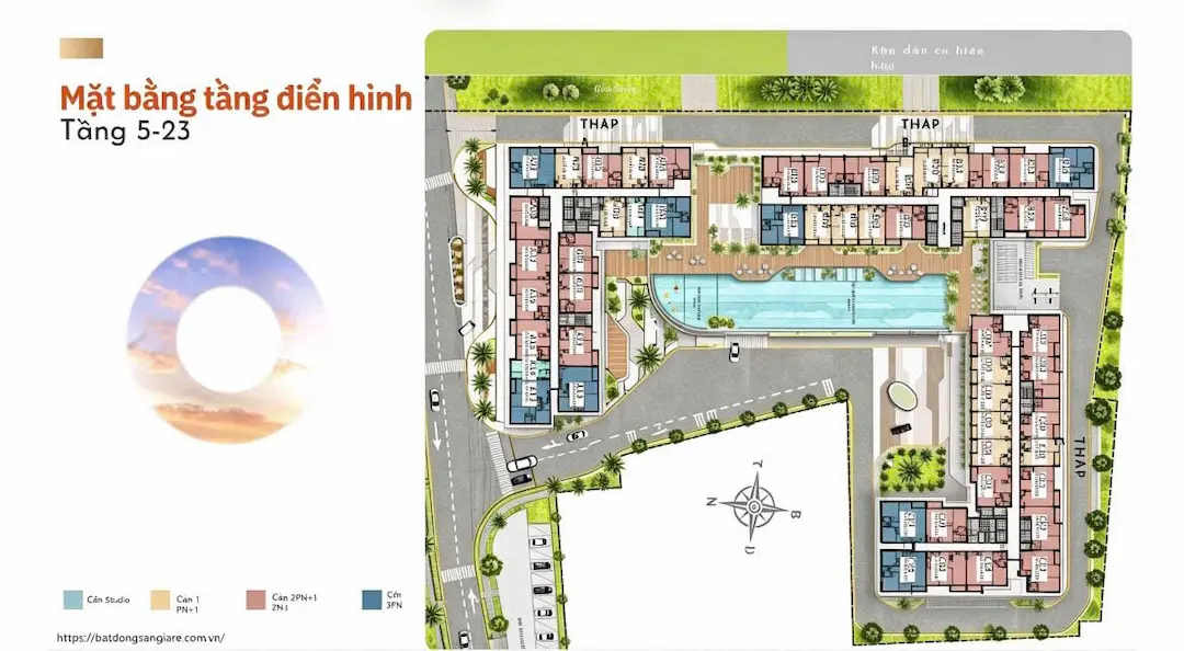 Mặt bằng căn hộ One Era Bình Dương