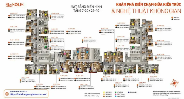 Mặt Bằng Sky Solis: Đọc Được Gì Khi Chưa Công Bố? 3 Mặt bằng Sky Solis Thuận An, căn hộ cao cấp.