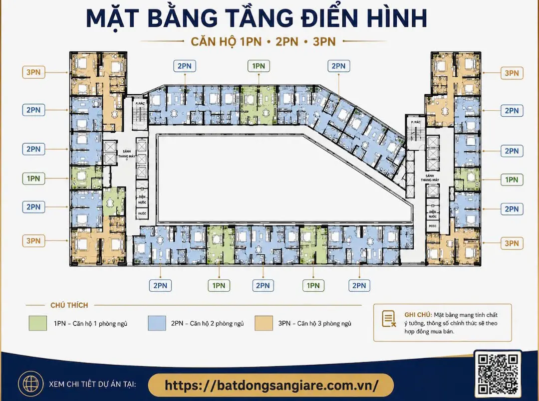 Mặt bằng tầng căn hộ Landmark Residential Thuận An