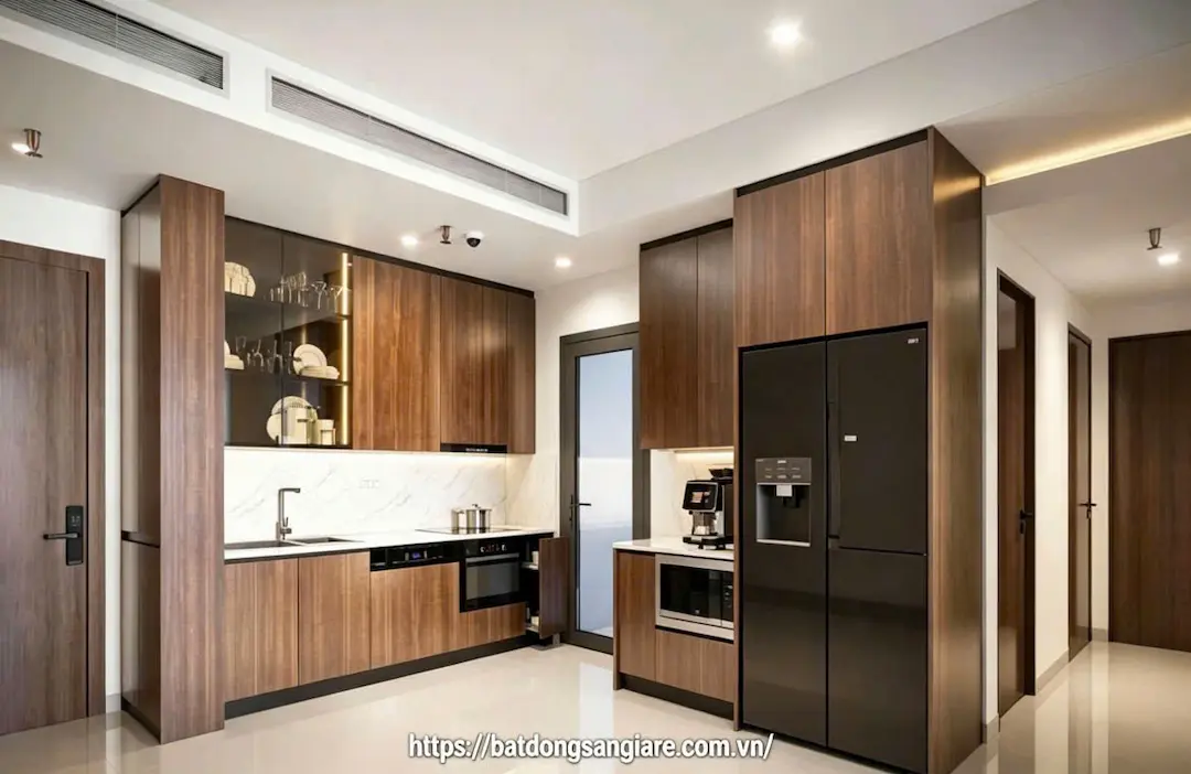 Nhà mẫu căn hộ A&T Saigon Riverside – phòng bếp