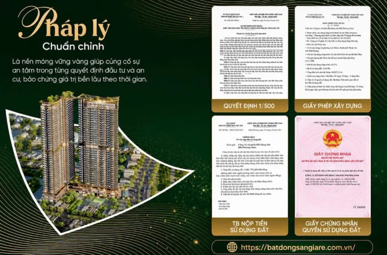 Pháp lý dự án A&T Saigon Riverside Thuận An cập nhật đầy đủ và minh bạch